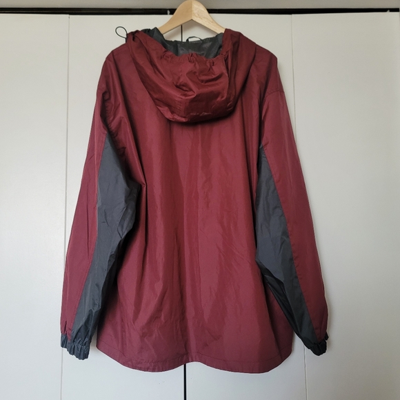 1Landsdale Pennsylvania Windbreaker Jacket Size XL in Maroon and Gray - Picture 9 of 12